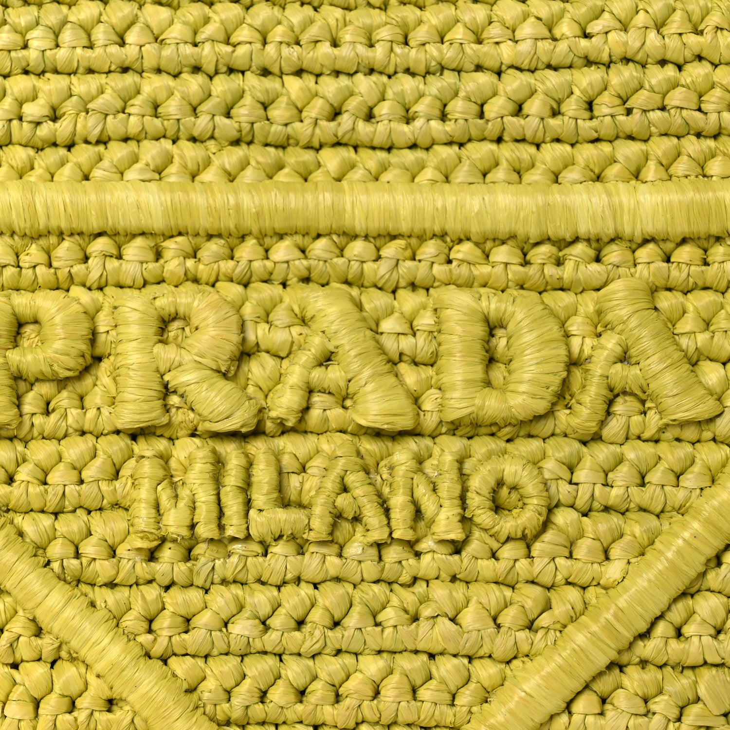 Yarn Raffia Effect Crochet Triangle Shoulder Bag Giallo - Image 8