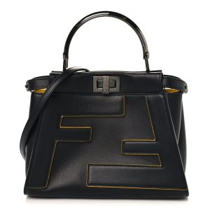 Nappa FF Mini Peekaboo Iconic Satchel Black Sunflower