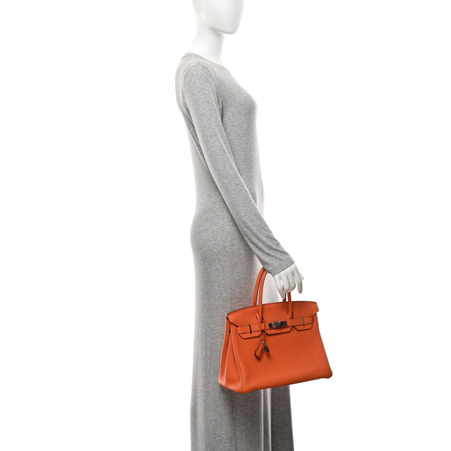 Togo Birkin 30 Orange - Image 2