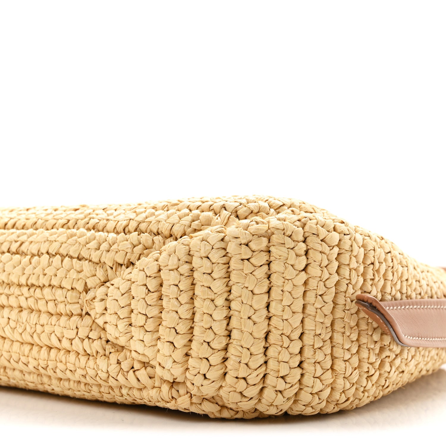 Yarn Raffia Effect Crochet Large Aimée Shoulder Bag Natural - Image 10