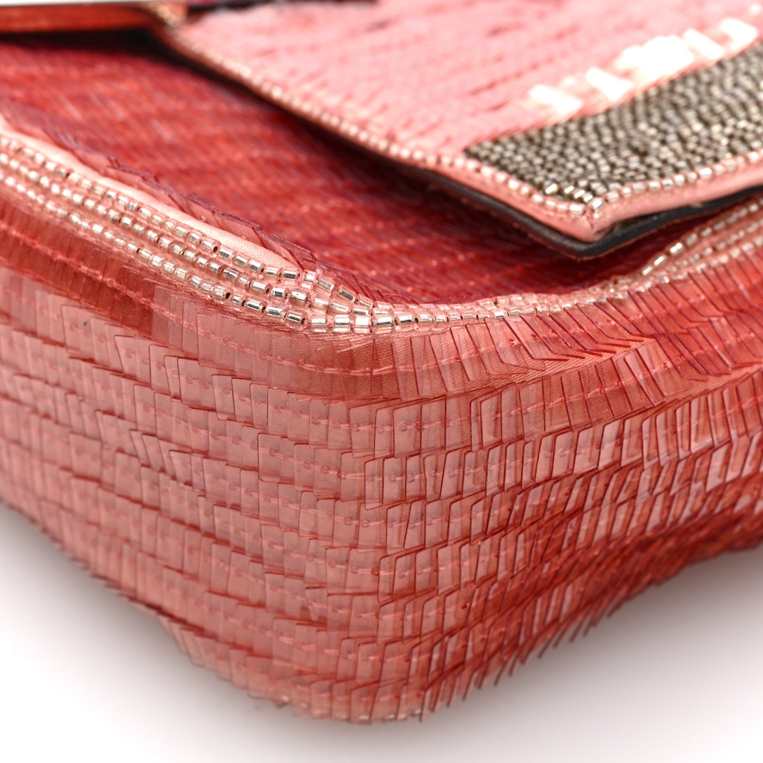 Sequin Snakeskin Re-Edition Baguette Pink - Image 9