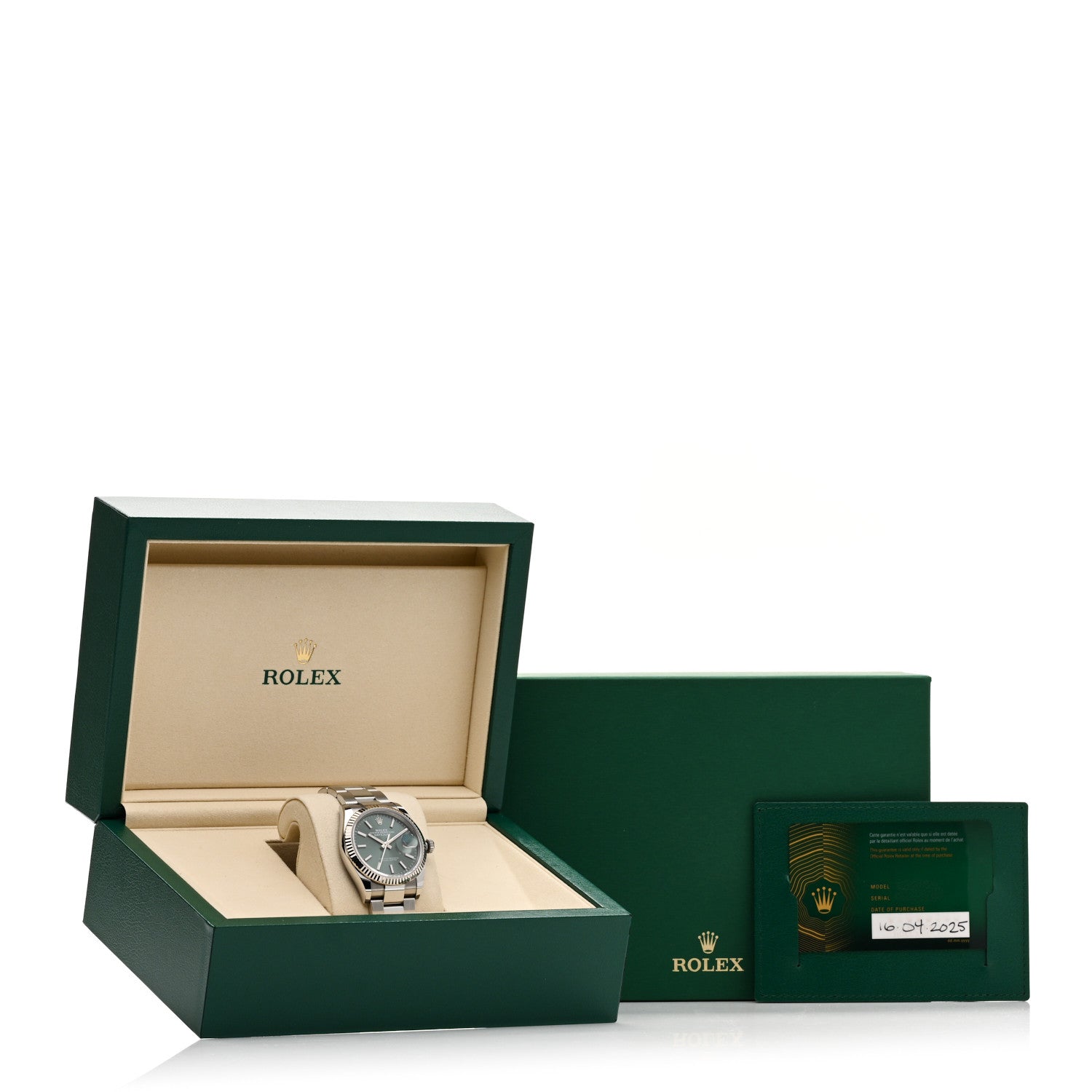 Stainless Steel 18K White Gold 36mm Oyster Perpetual Datejust Watch Mint Green 126234 - Image 5