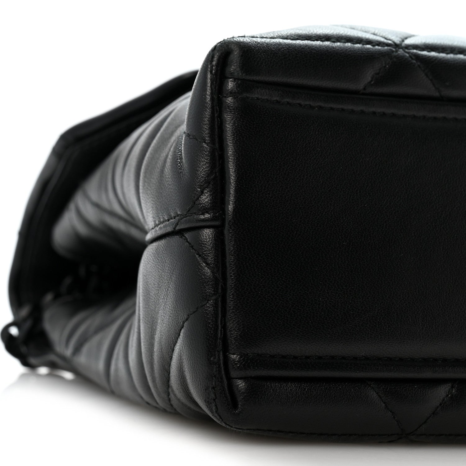 Nappa Triangle Stitched Large Spectrum Bag Black - Image 9
