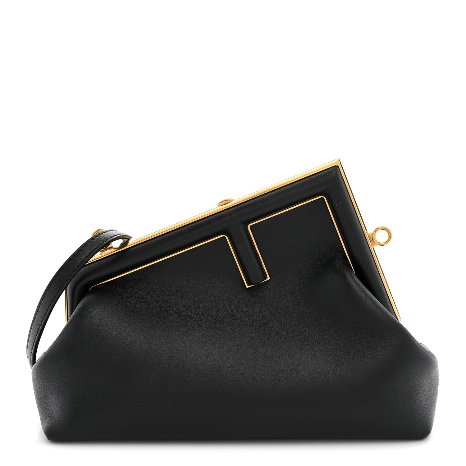 Shiny Nappa Small Fendi First Black