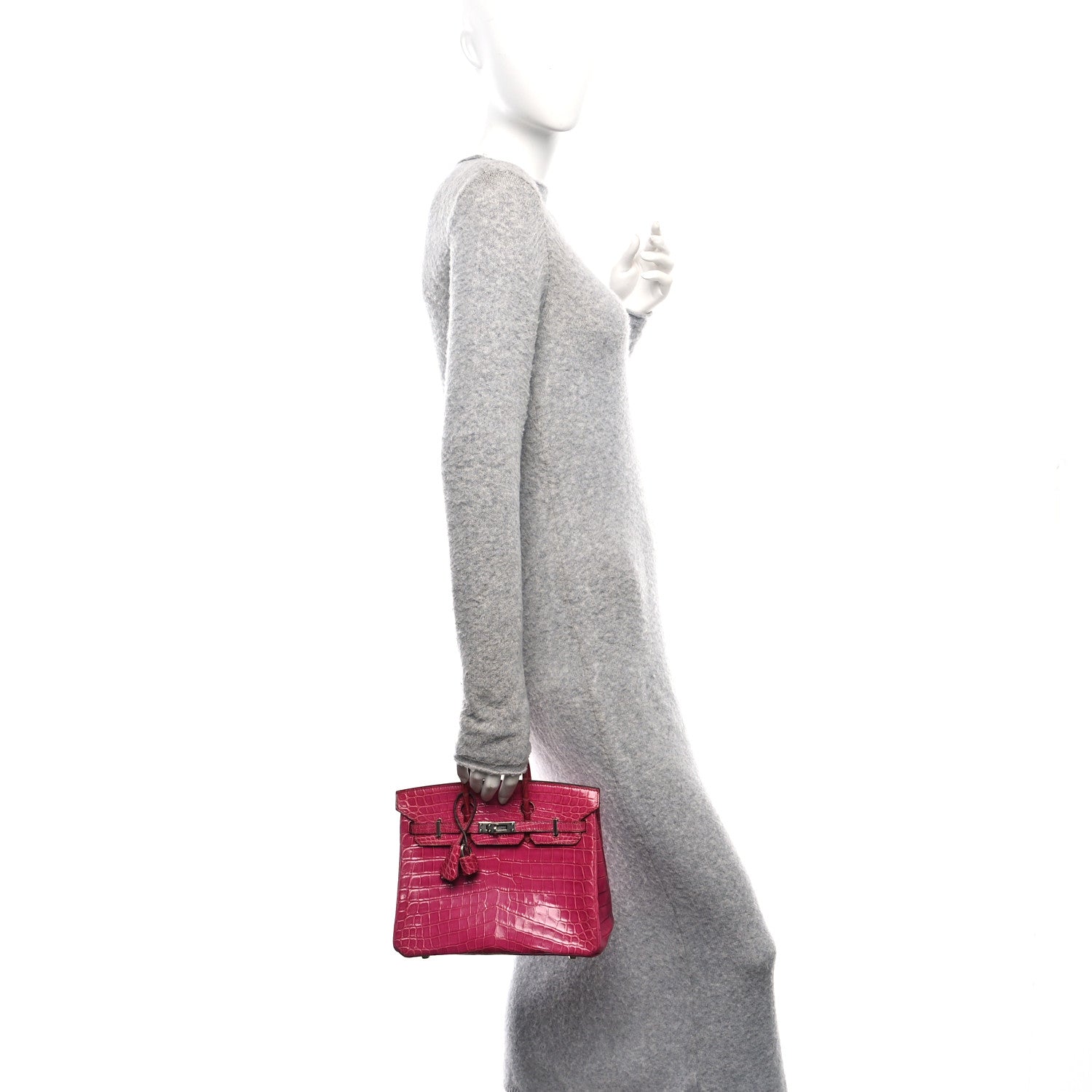Shiny Niloticus Crocodile Birkin 25 Rose Scheherazade - Image 2