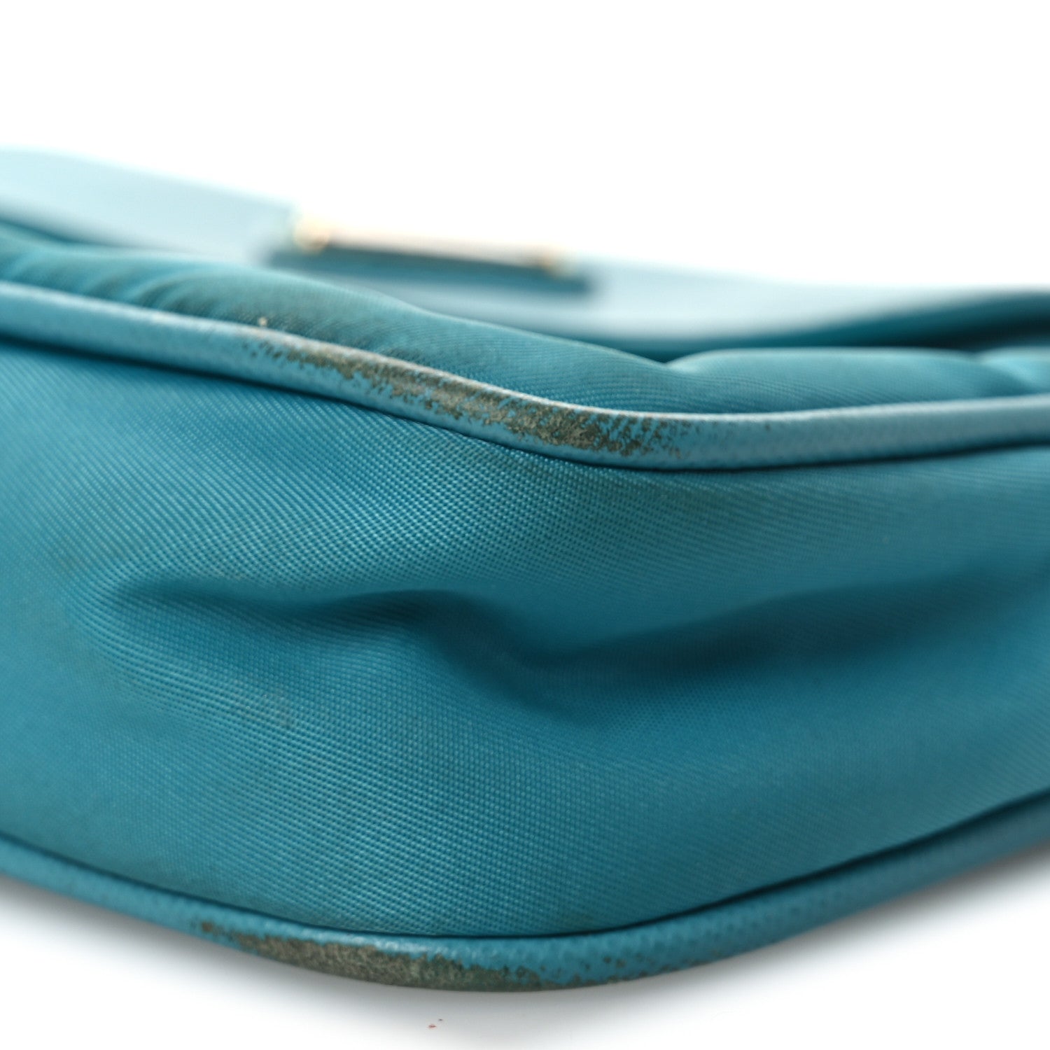 Tessuto Nylon Saffiano Crossbody Bag Turchese - Image 11