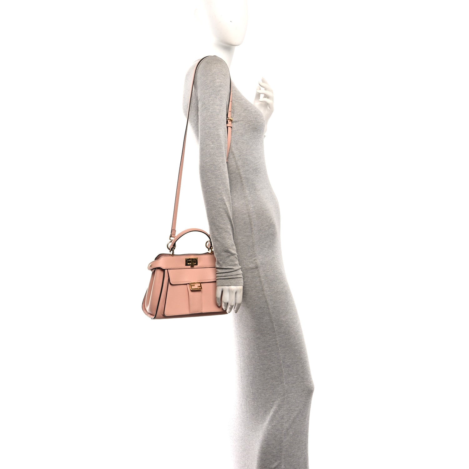 Nappa Pocket Mini Peekaboo Iconic Satchel Baby Pink - Image 2