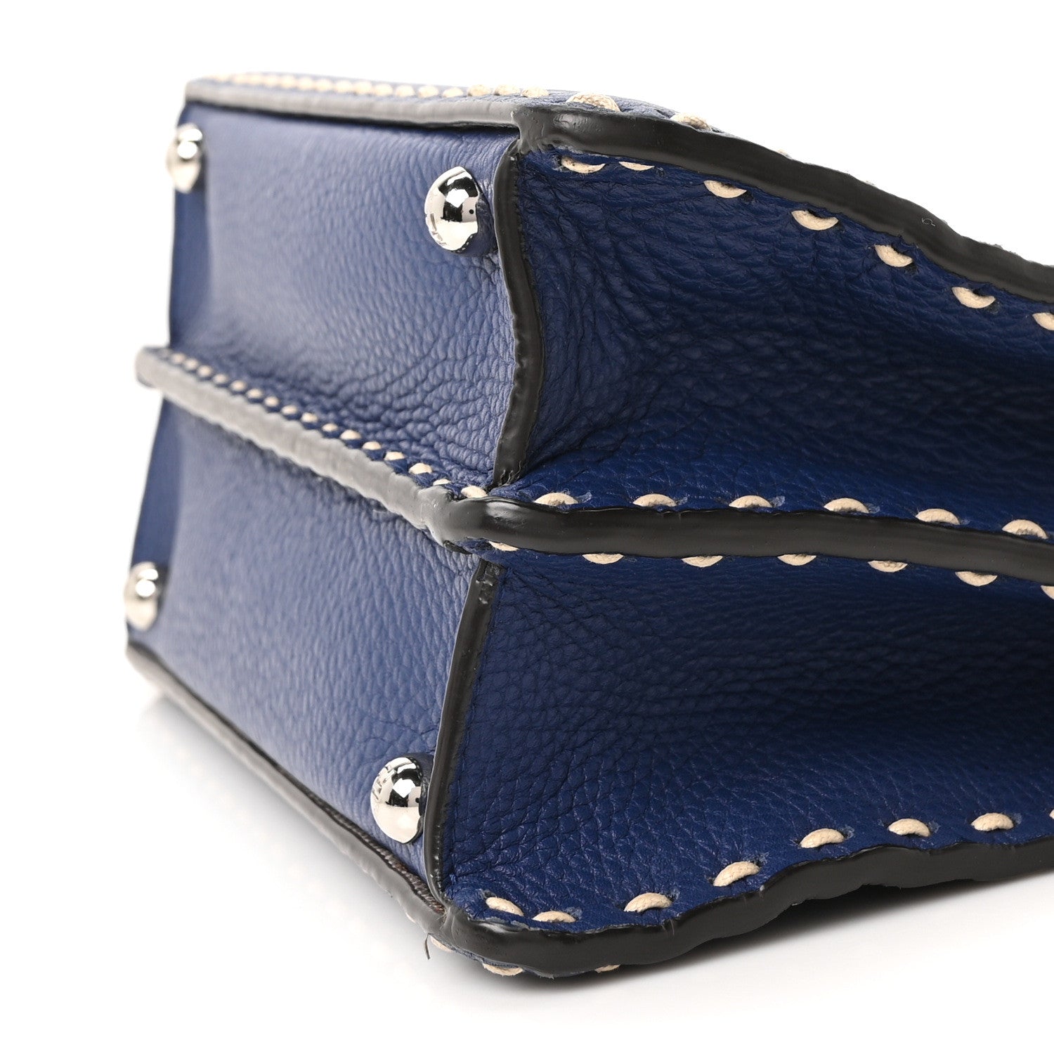 Cuoio Romano Selleria Chamois Small Peekaboo I SEE U Satchel Blue - Image 9