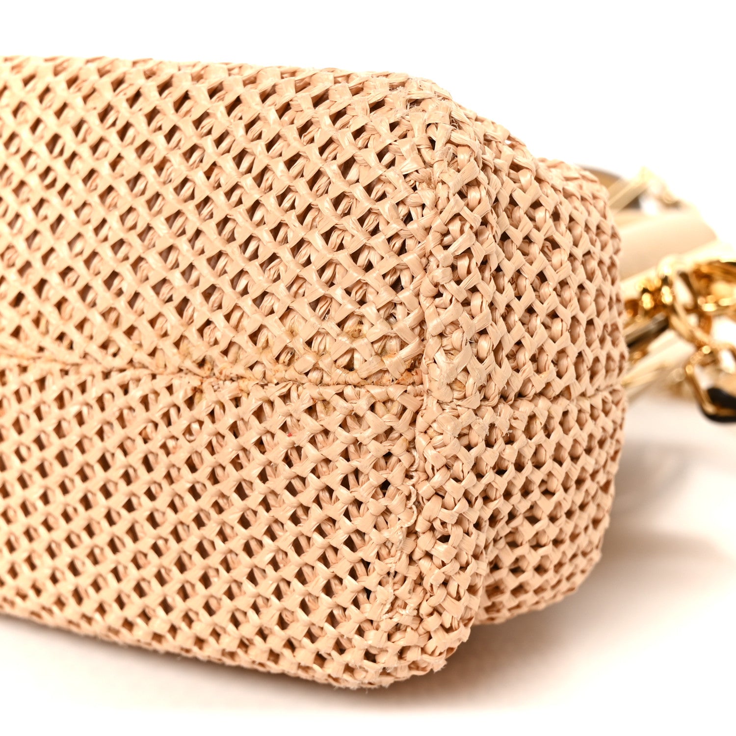 Raffia Nappa Macrame Small Fendi First Natural Sahara - Image 11