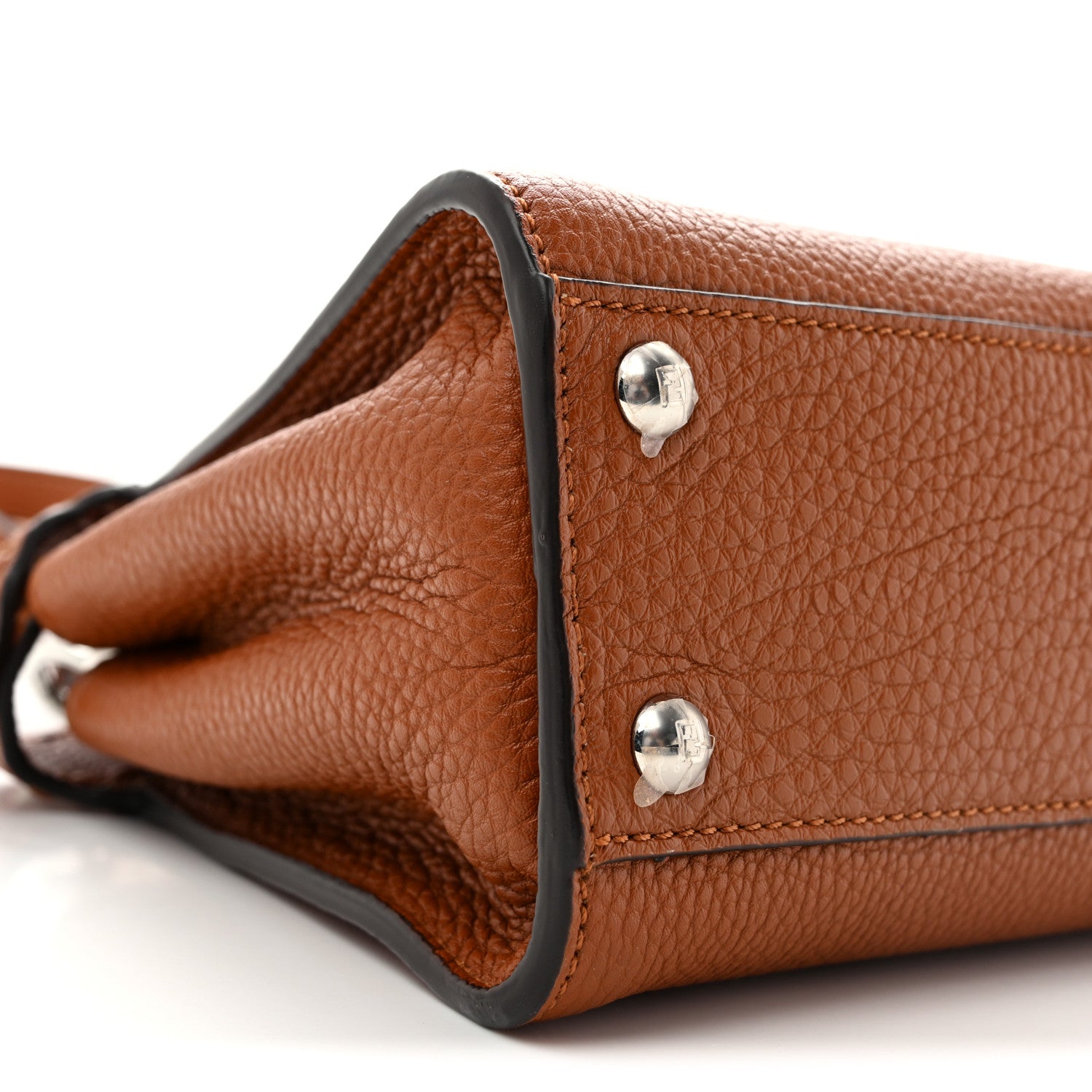Cuoio Romano Snakeskin Selleria Mini Peekaboo Iconic Satchel Cappuccino - Image 8