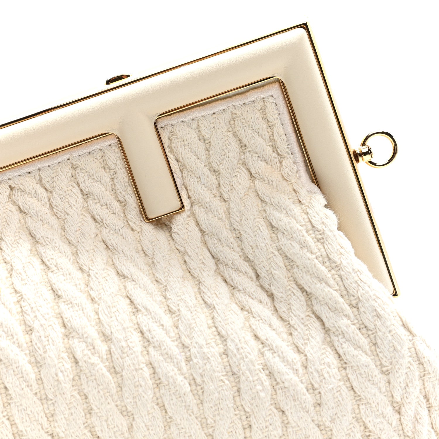 Lambskin Tessuto Treccia Small Fendi First Grezzo - Image 8