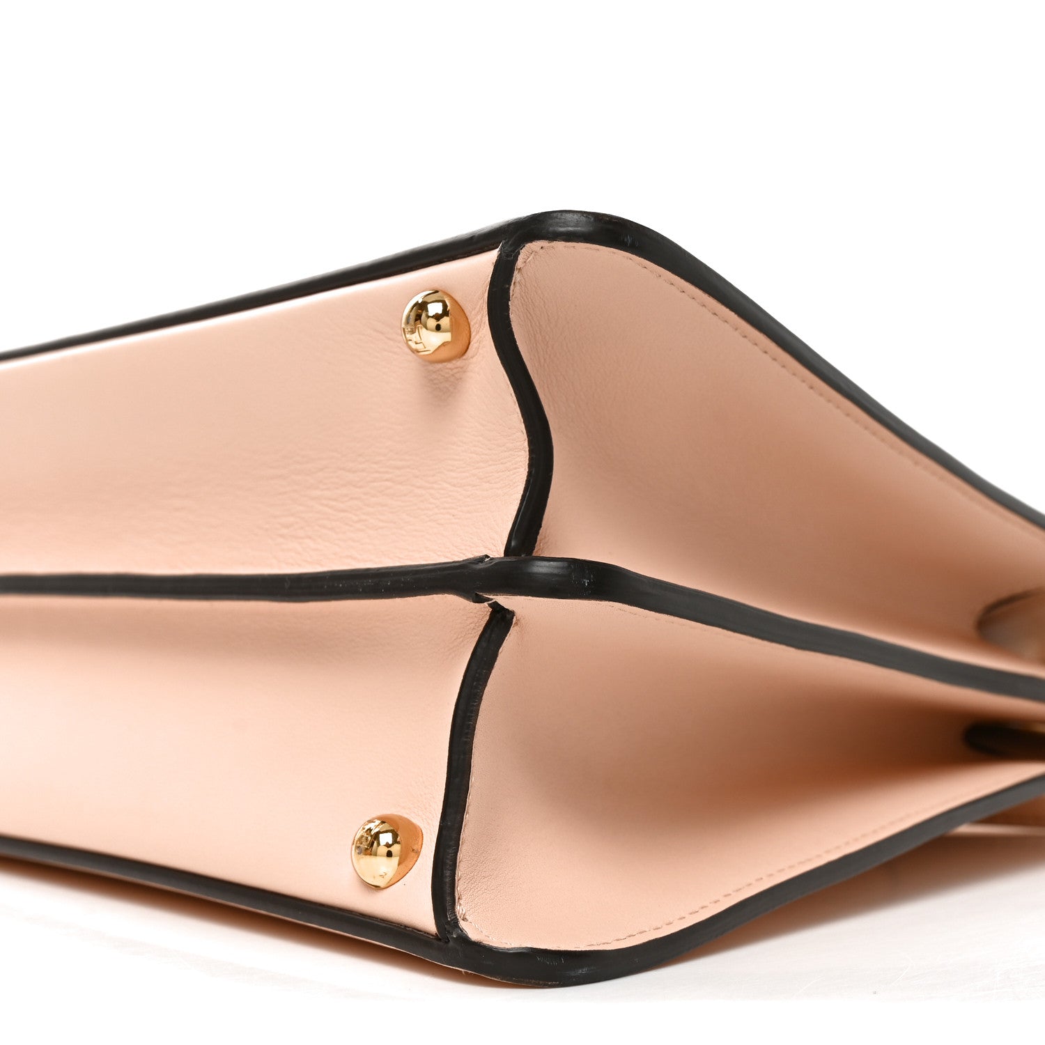Vitello Seta Shiny Nappa Plexiglass Medium Peekaboo I SEE U Satchel Light Rose - Image 9
