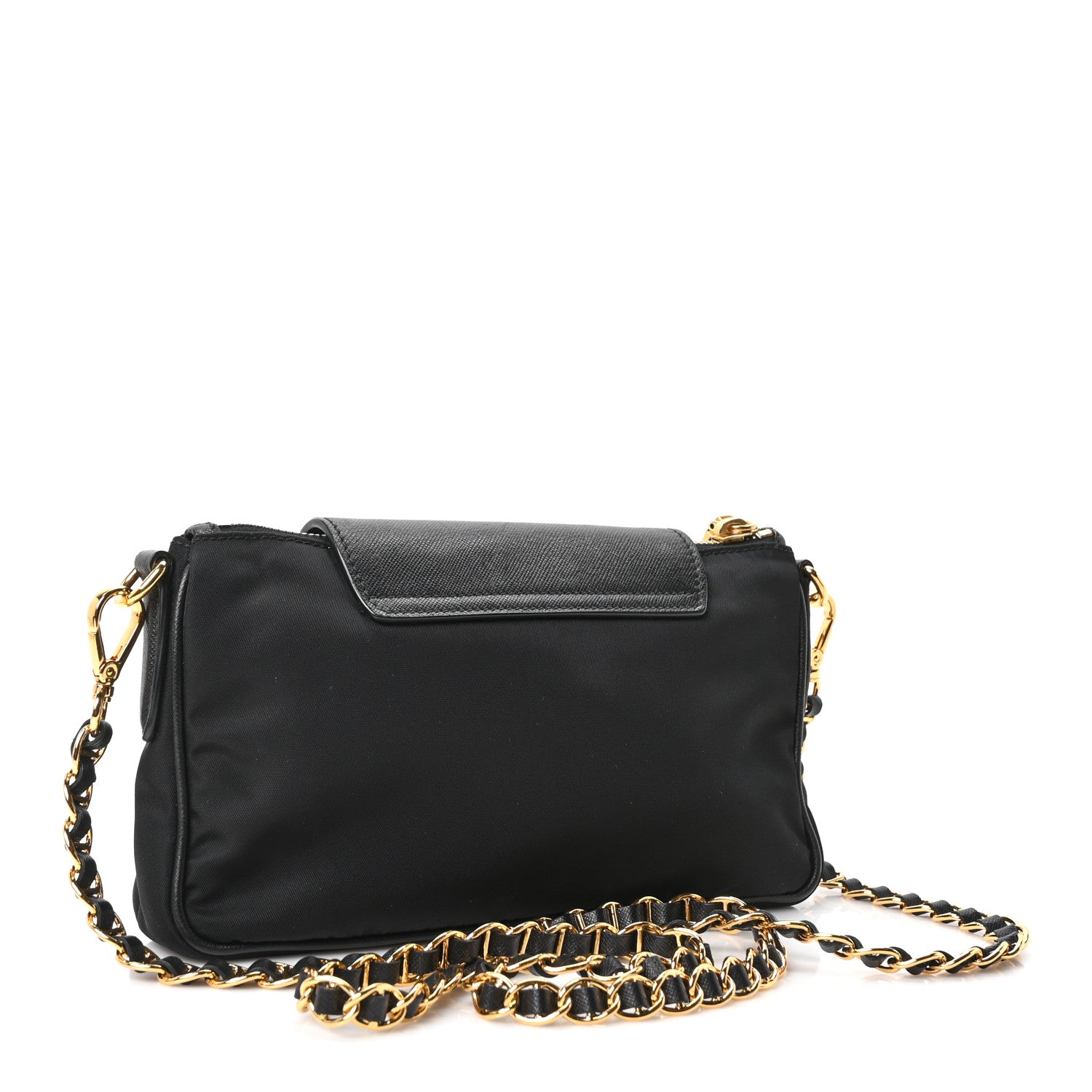 Tessuto Nylon Saffiano Crossbody Bag Black - Image 3