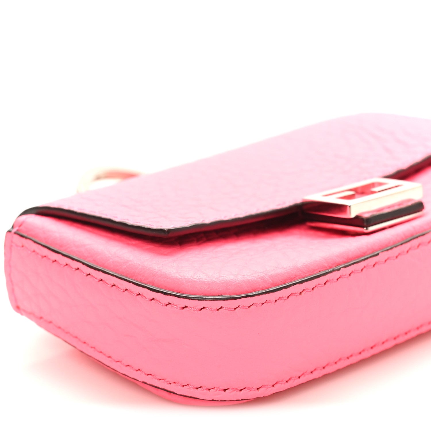 Cuoio Romano Micro Baguette Charm Rosa Fluo - Image 8