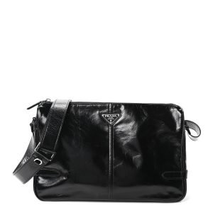 Vitello Shine Shoulder Bag Black