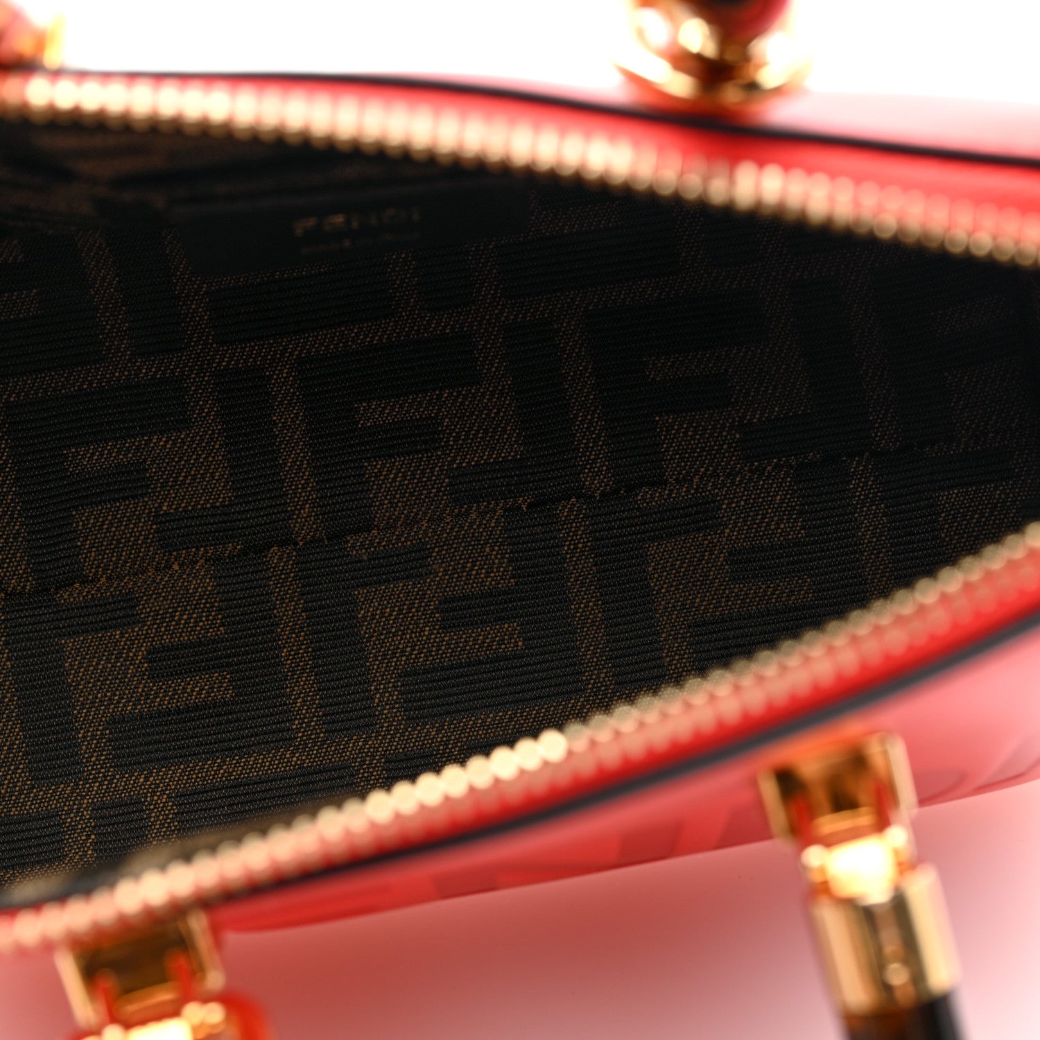 Vitello King Plexiglass Logo Embossed Mini By The Way Top Handle Boston Bag Papavero - Image 5