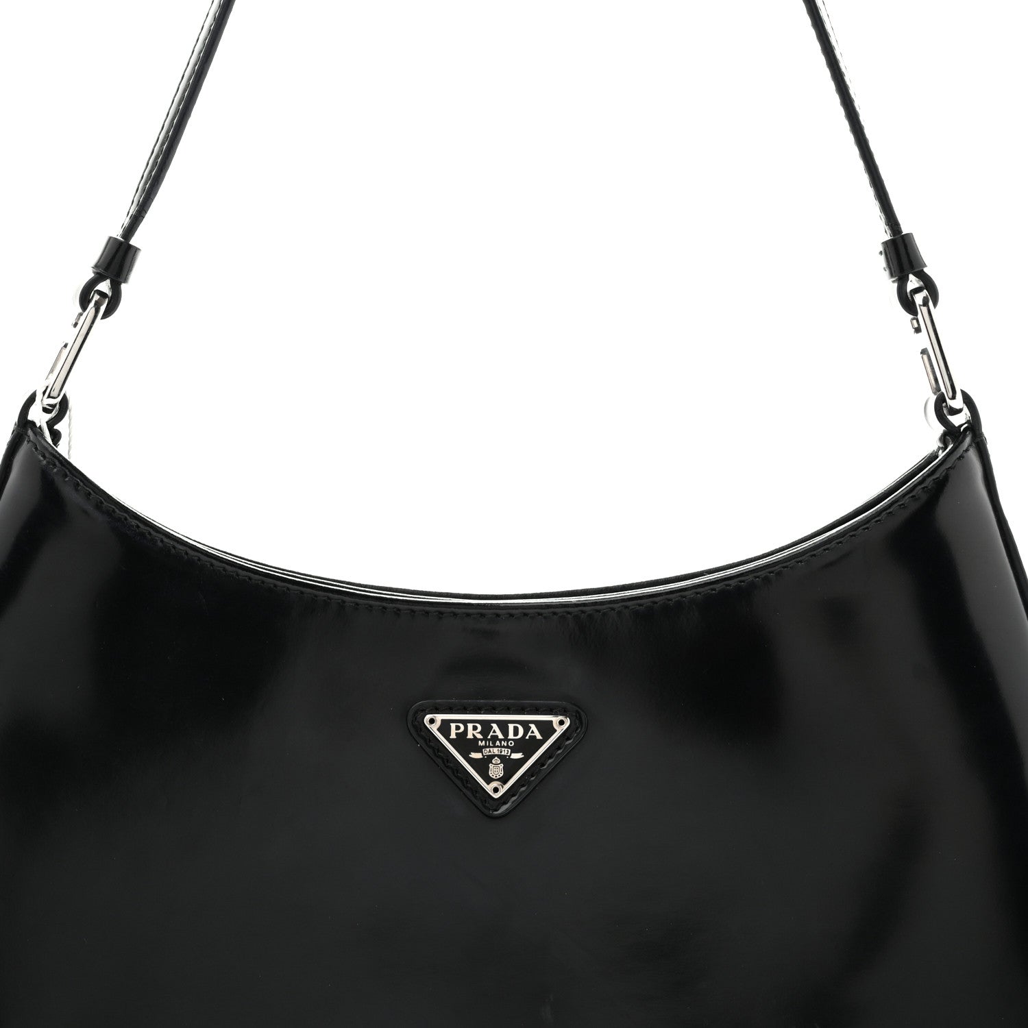 Spazzolato Cleo Shoulder Bag Black - Image 9