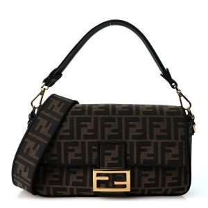 Fabric Jacquard FF 1974 Medium Baguette Tobacco Moro Black