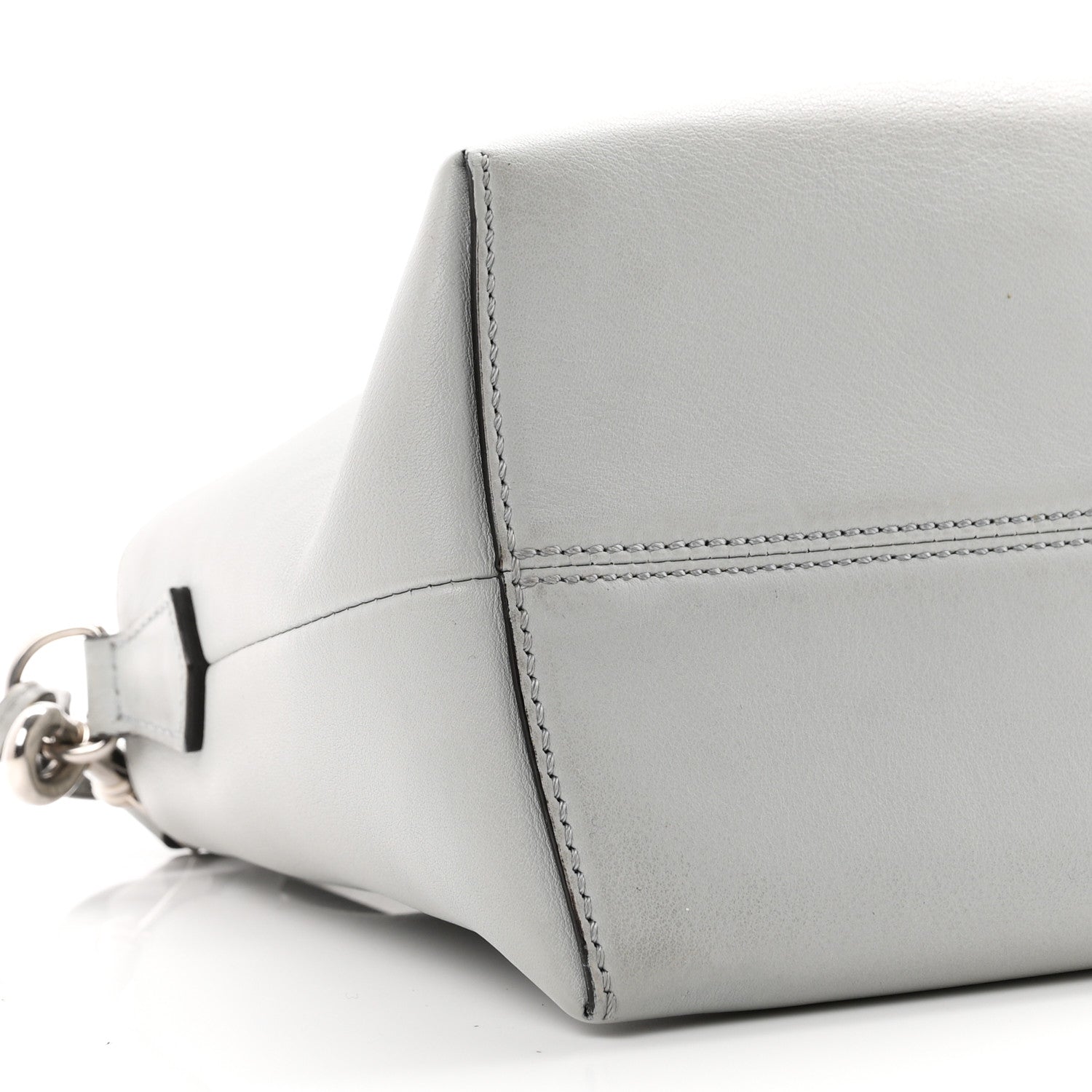 Vitello Dolce Pearl Scalloped Studded Medium By The Way Boston Bag Grigio Perla - Image 9