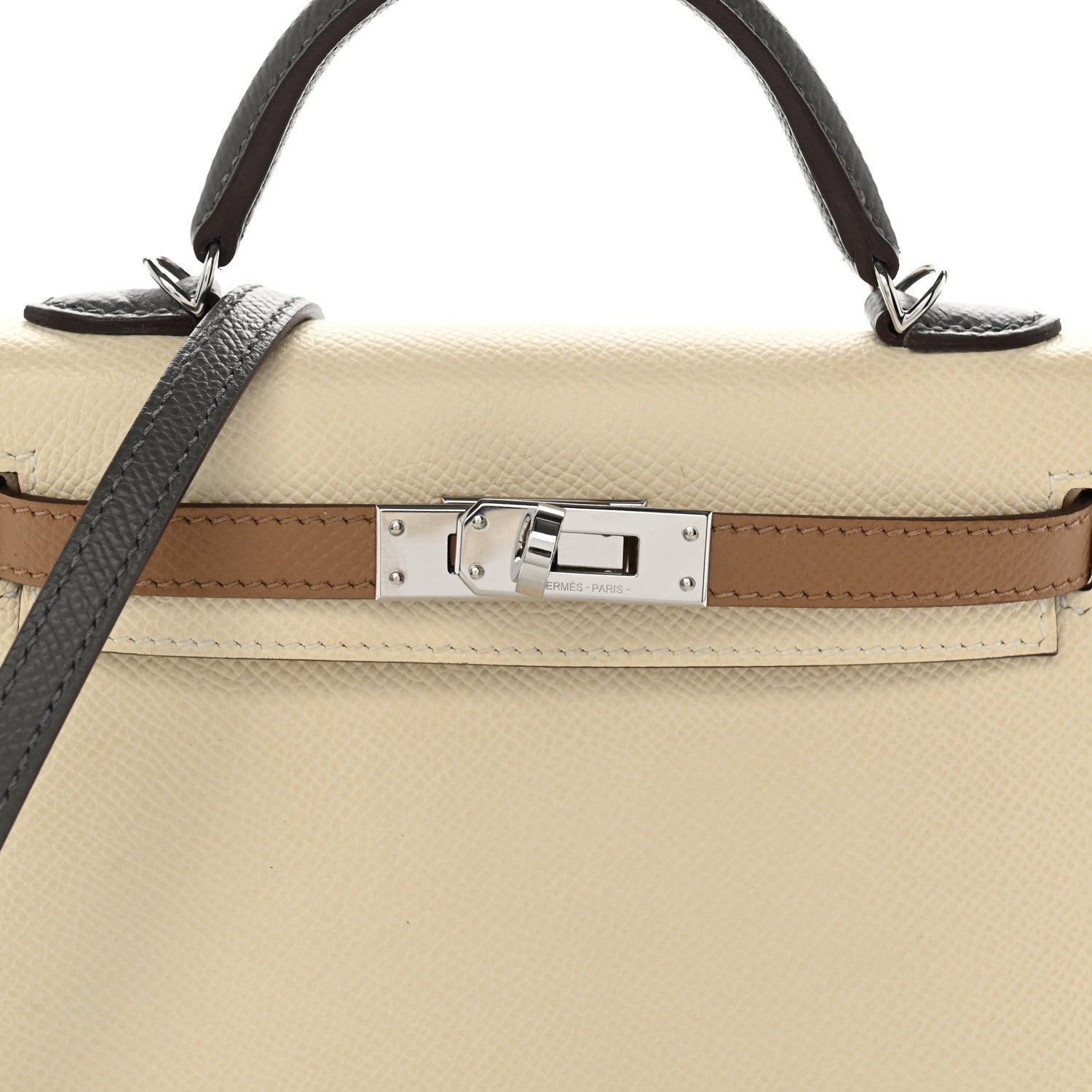 Epsom Tri-Color Mini Kelly Sellier 20 Craie Biscuit Gris Meyer - Image 8