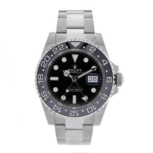 Stainless Steel 40mm Oyster Perpetual Date GMT Master II Bruce Wayne Watch Black 126710GRNR