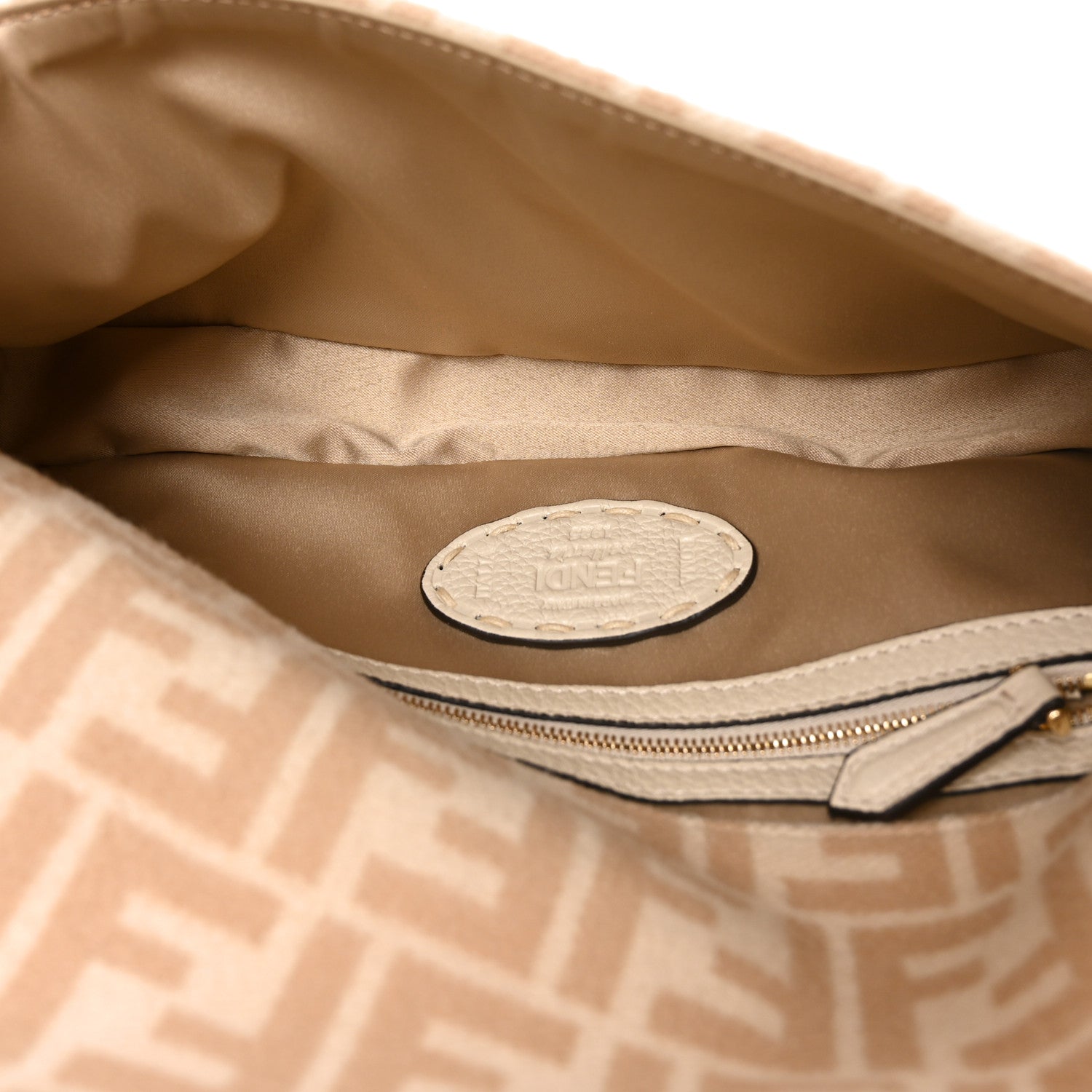 Wool Cuoio Romano Selleria FF 1974 Baguette 1997 Beige Cammello Camelia - Image 5