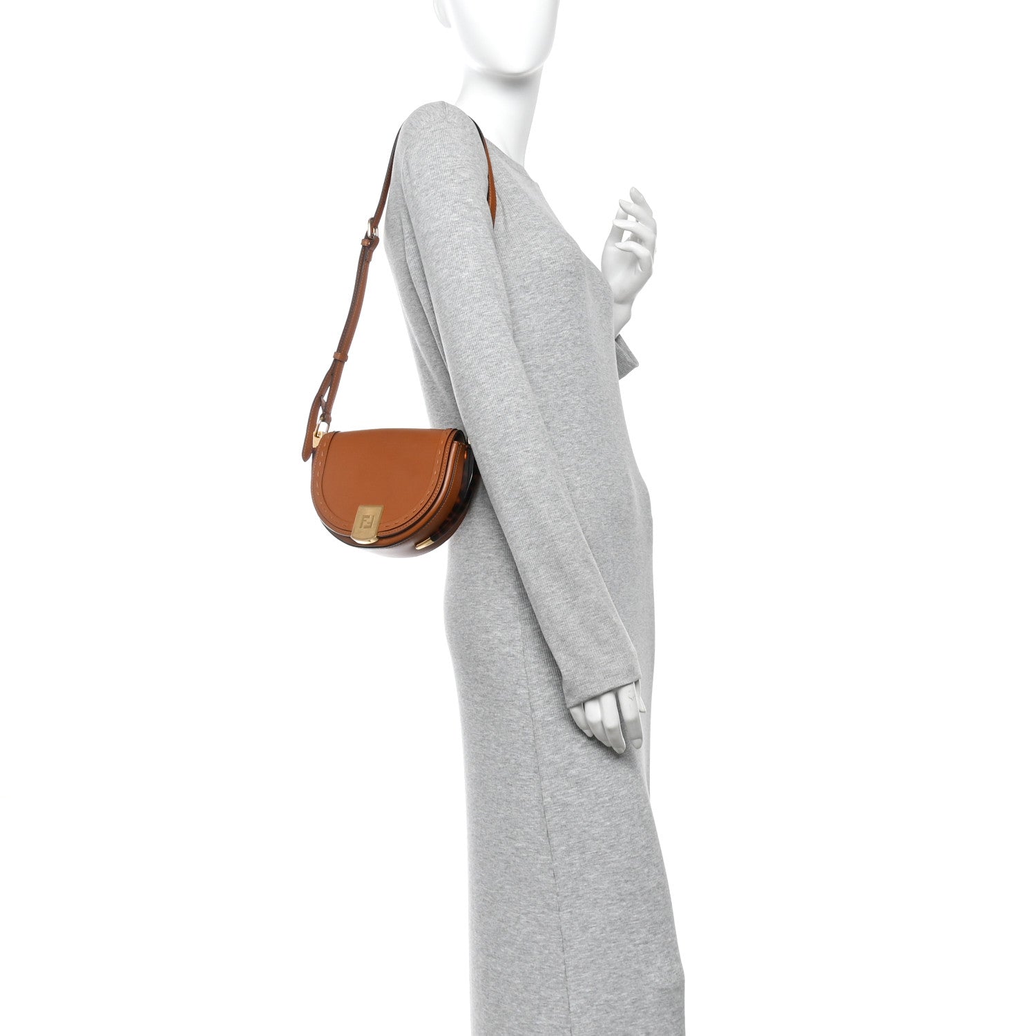 Vitello King Plexiglass Moonlight Shoulder Bag Cuoio - Image 2