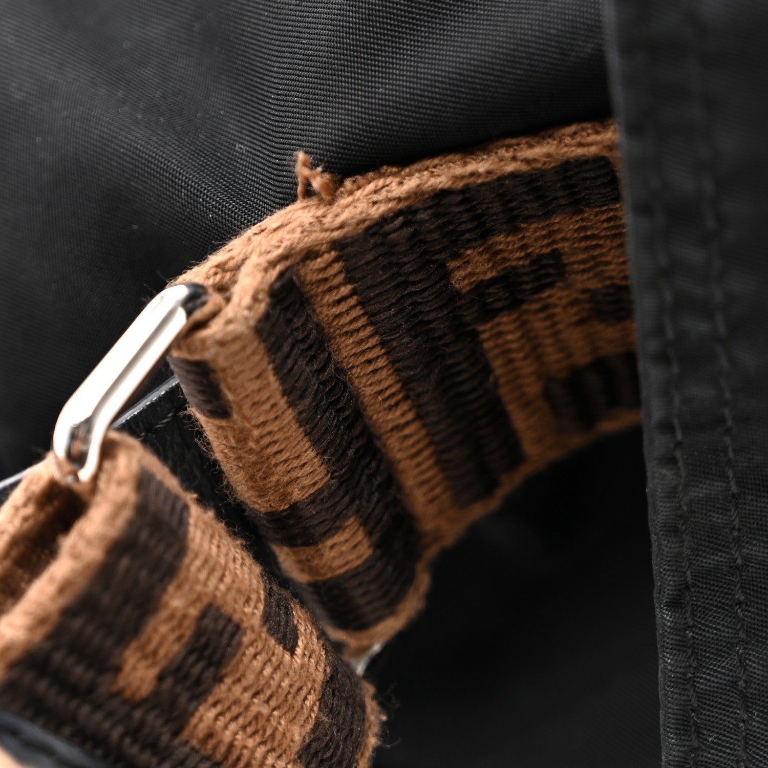 Calfskin Nylon FF Logo Embossed Changing Bag Black - Image 13