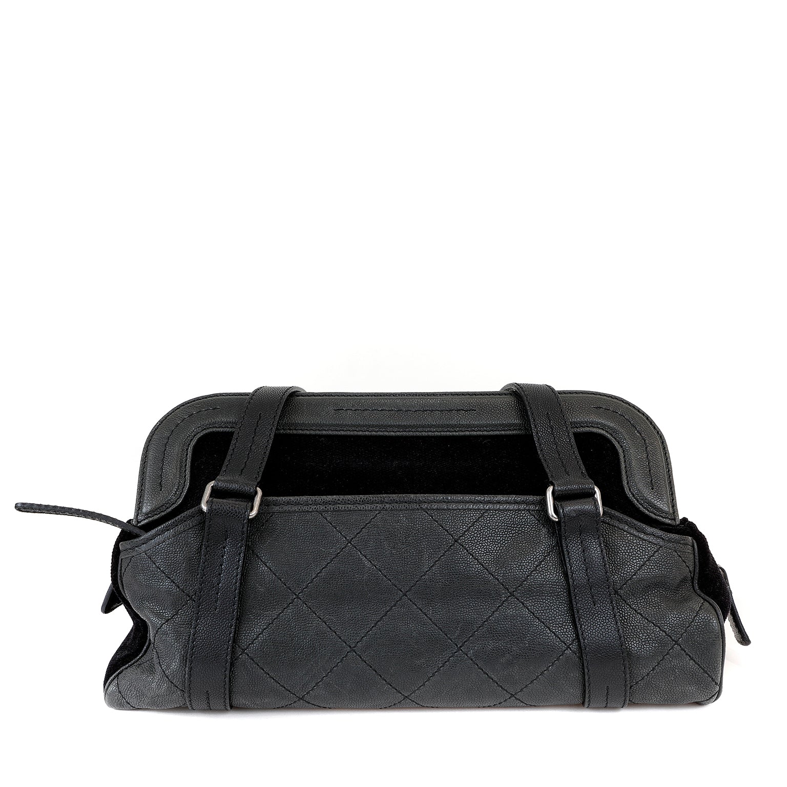 Chanel Reissue Double Pocket Tote Black Quilted Lambskin & Suede w/Brushed Hardware - 图片 3