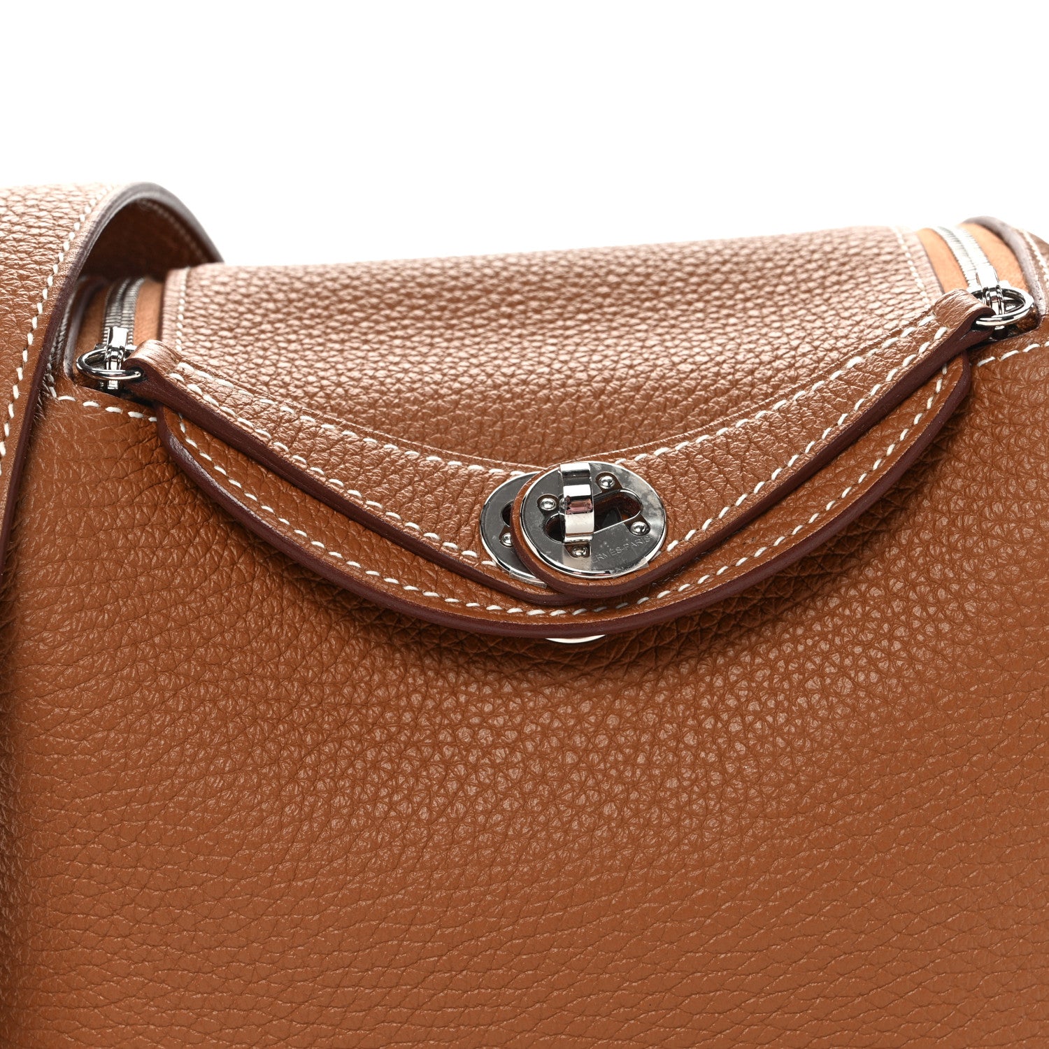 Taurillon Clemence Mini Lindy 20 Gold - Image 8