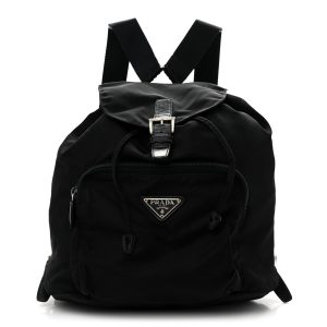 Tessuto Nylon Vela Cinch Backpack Black