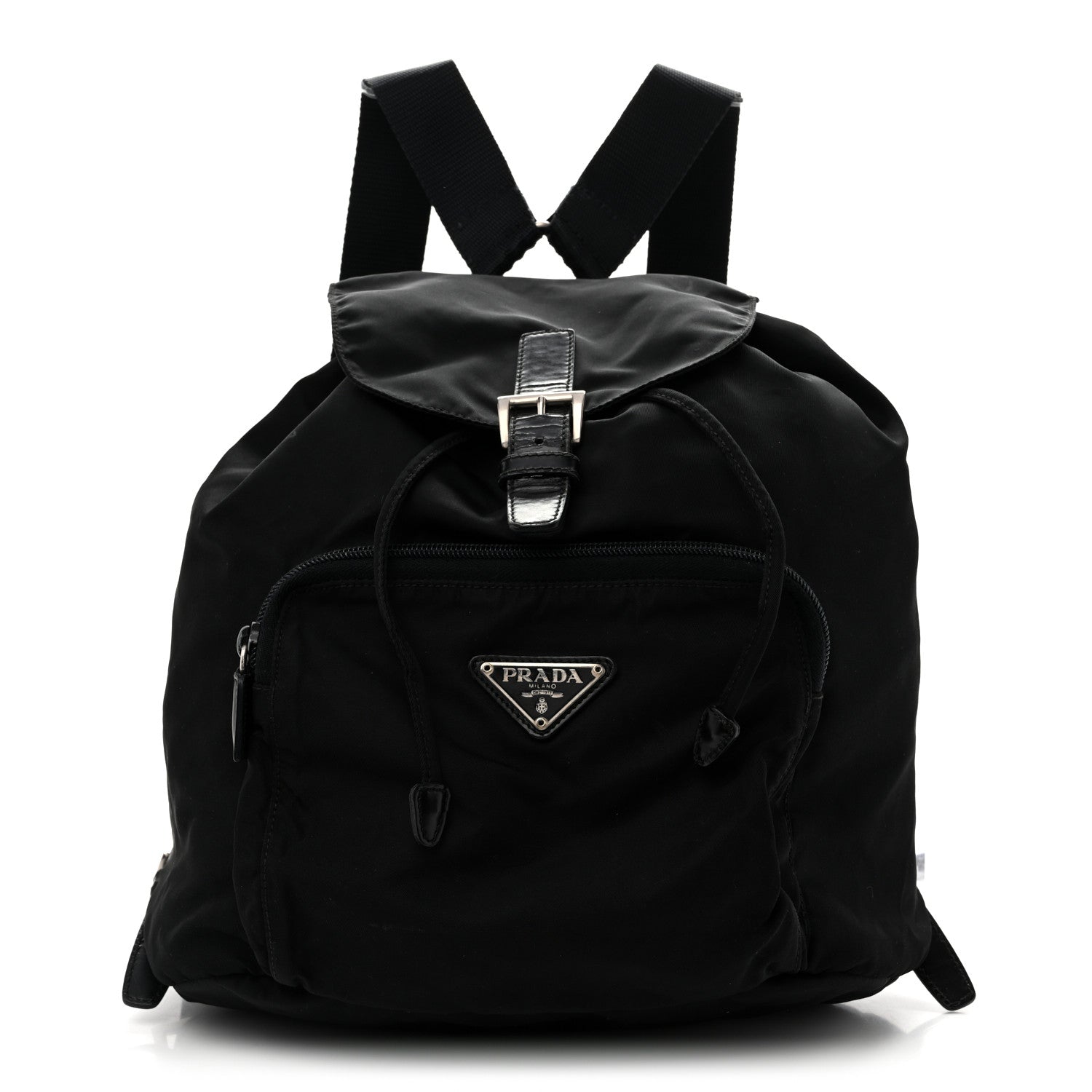 Tessuto Nylon Vela Cinch Backpack Black
