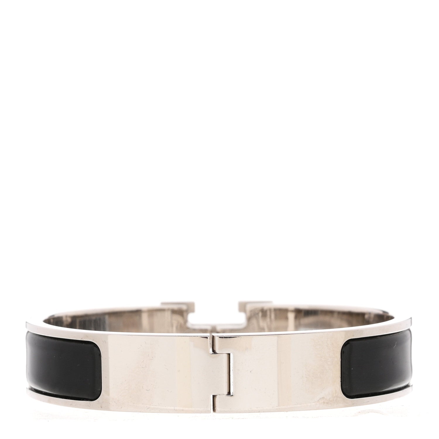 Enamel Narrow Clic Clac H Bracelet PM Black - Image 3