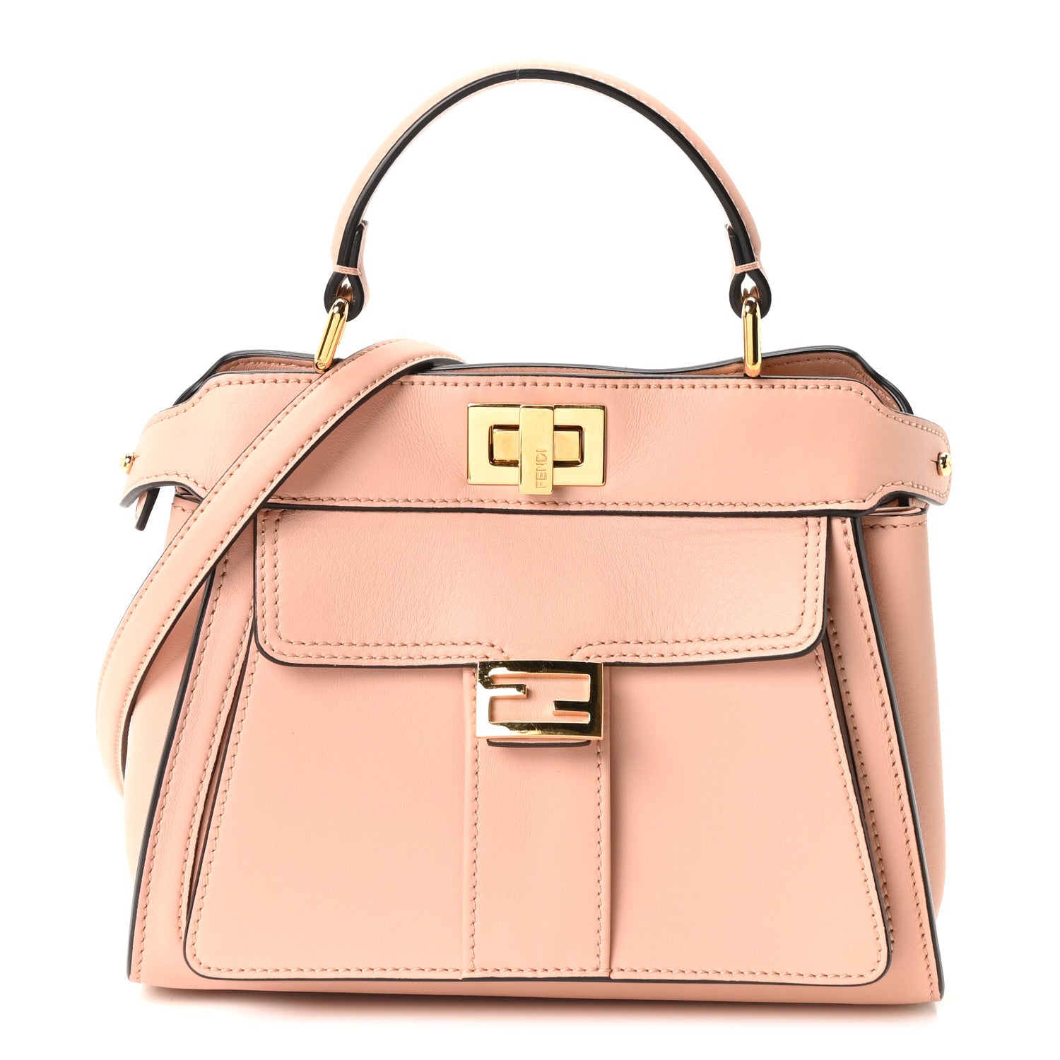 Nappa Pocket Mini Peekaboo Iconic Satchel Baby Pink