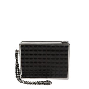 Chanel Cigarette Clutch Black Quilted Leather w/Silver Hardware