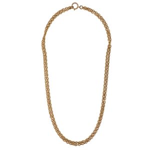 Chanel Vintage Double Layer Chain-link Necklace