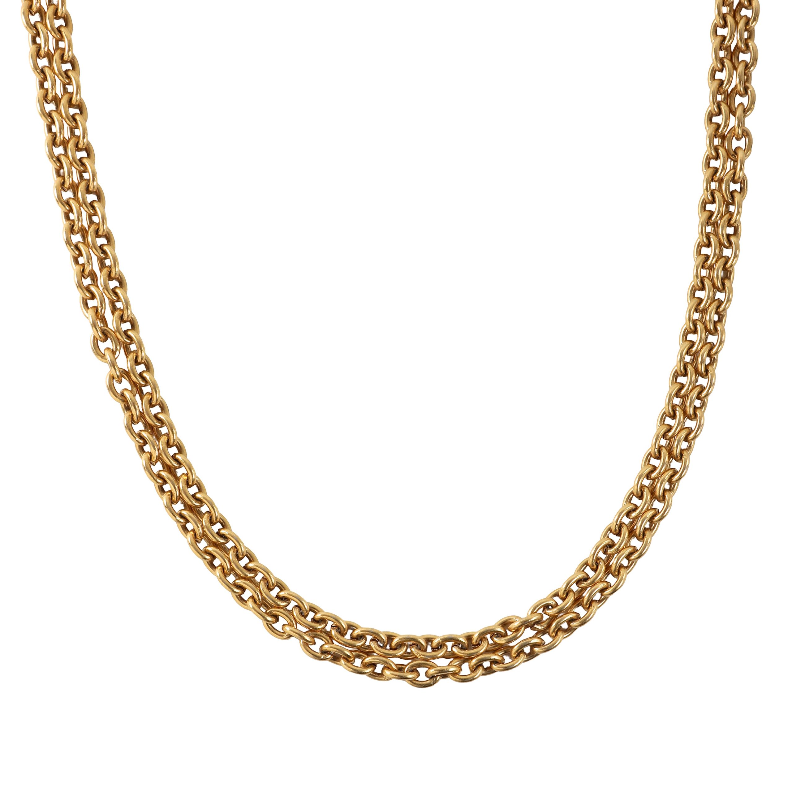 Chanel Vintage Double Layer Chain-link Necklace - 图片 2
