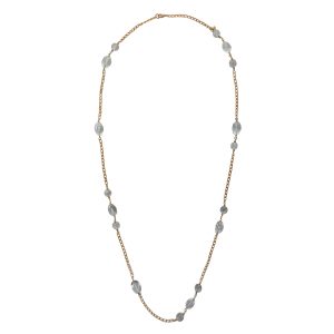Chanel Vintage Clear Crystal Chicklets w/Gold Hardware