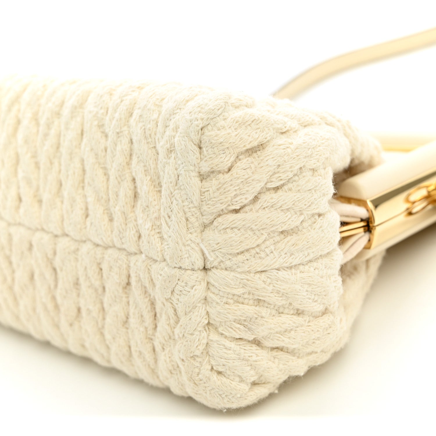 Woven Knit Nappa Small Fendi First White - Image 10