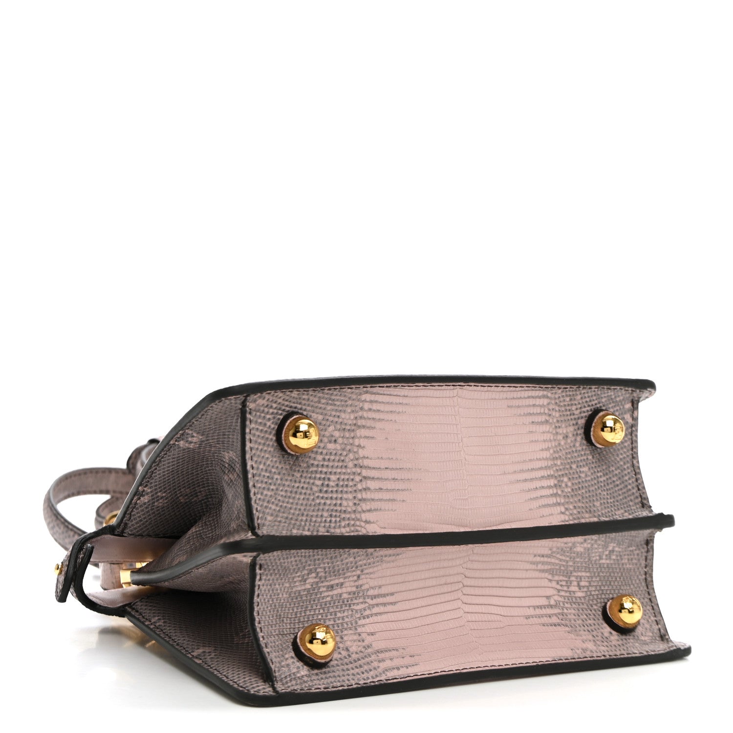 Lizard Togo Lucido Petite Peekaboo I SEE U Satchel Soft Berry - Image 4