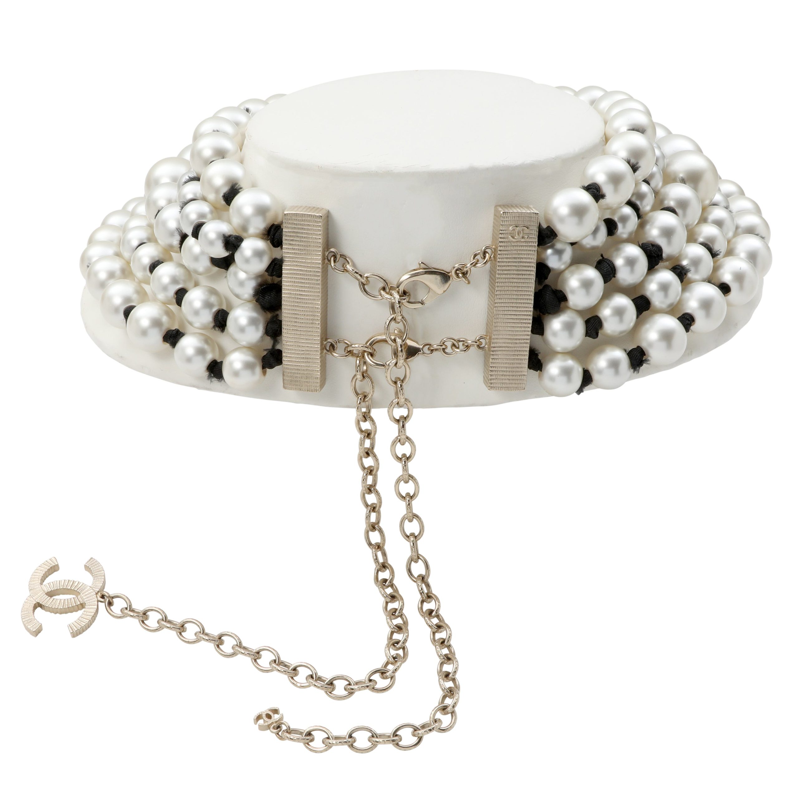 Chanel Five Strand Pearl Bead Choker - 图片 3