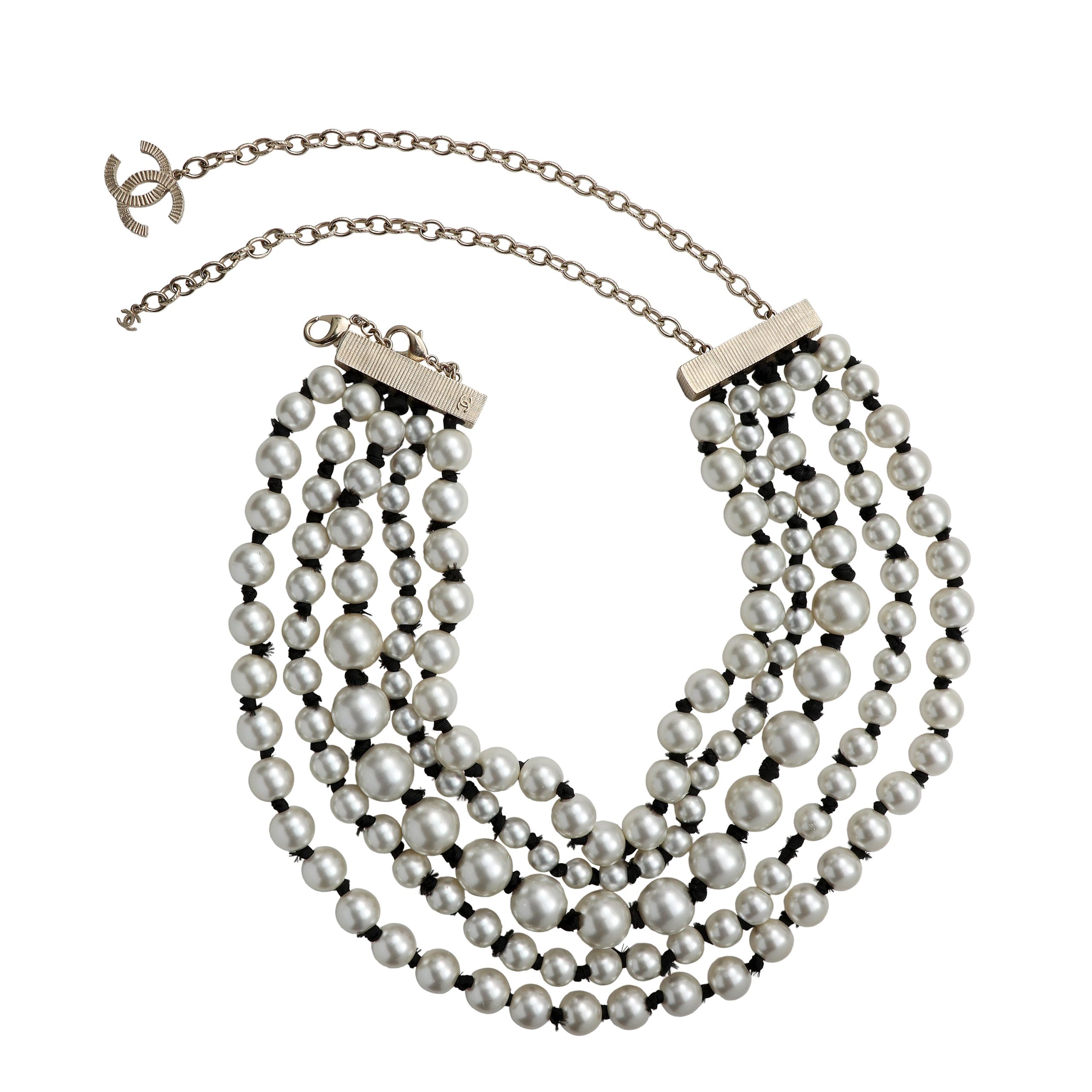 Chanel Five Strand Pearl Bead Choker - 图片 7