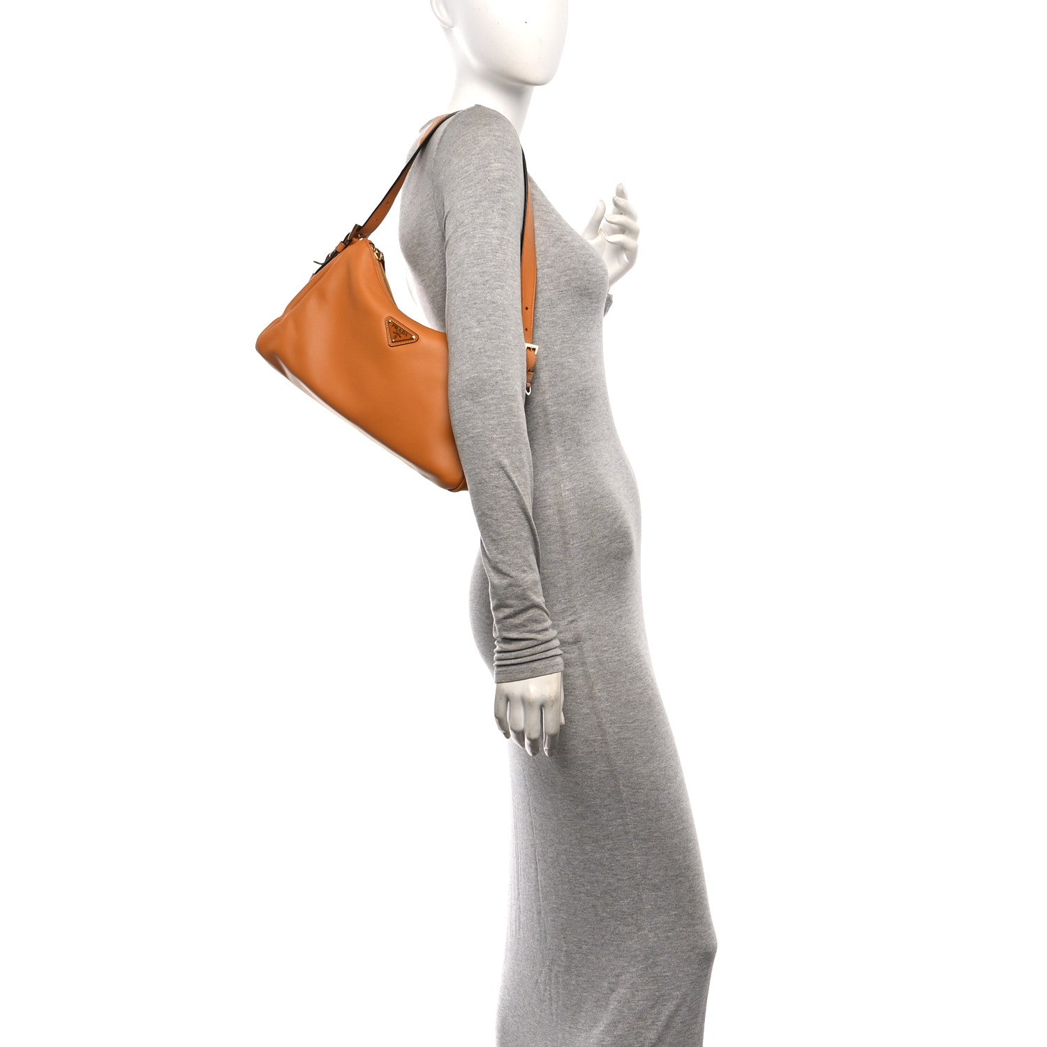 Soft Calfskin Medium Aimee Shoulder Bag Caramel - 图片 2