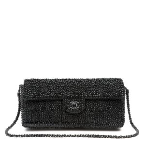 Chanel East West Evening w/Swarovski Black Pearls and Hardware