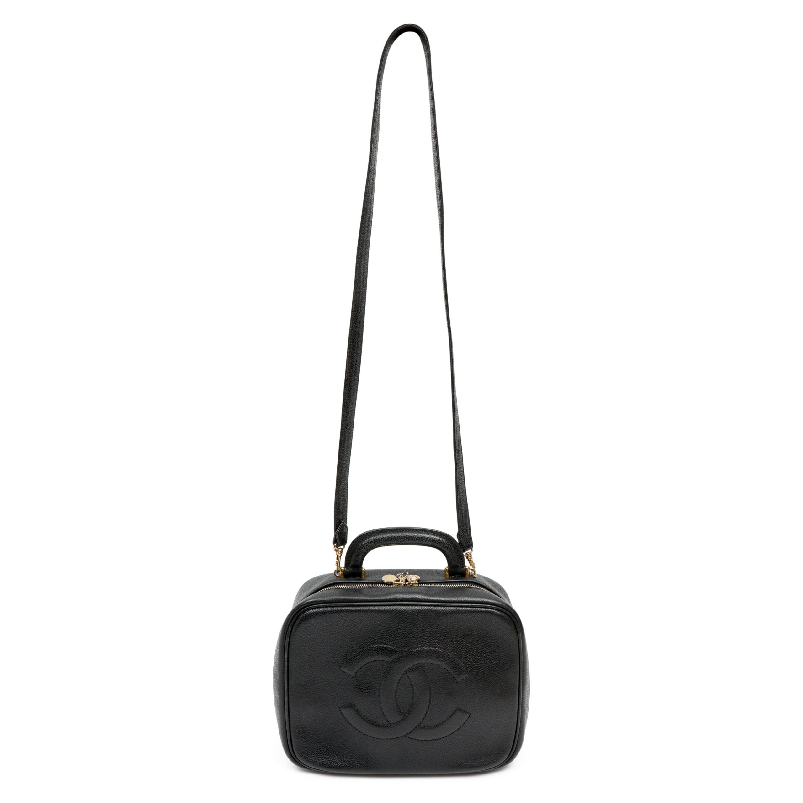 Chanel Vintage Vanity Case Black Caviar Leather w/Gold Hardware - 图片 2