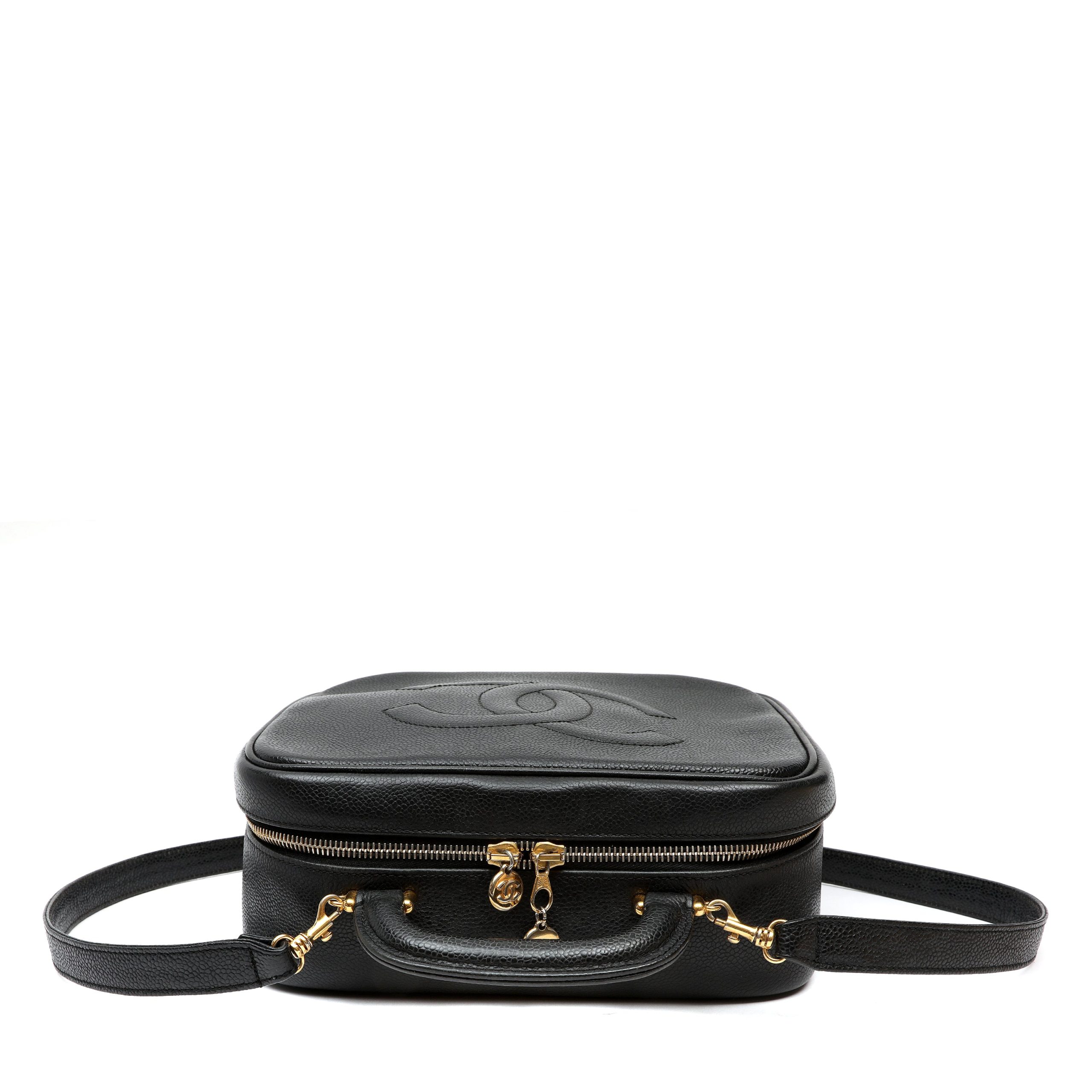 Chanel Vintage Vanity Case Black Caviar Leather w/Gold Hardware - 图片 6