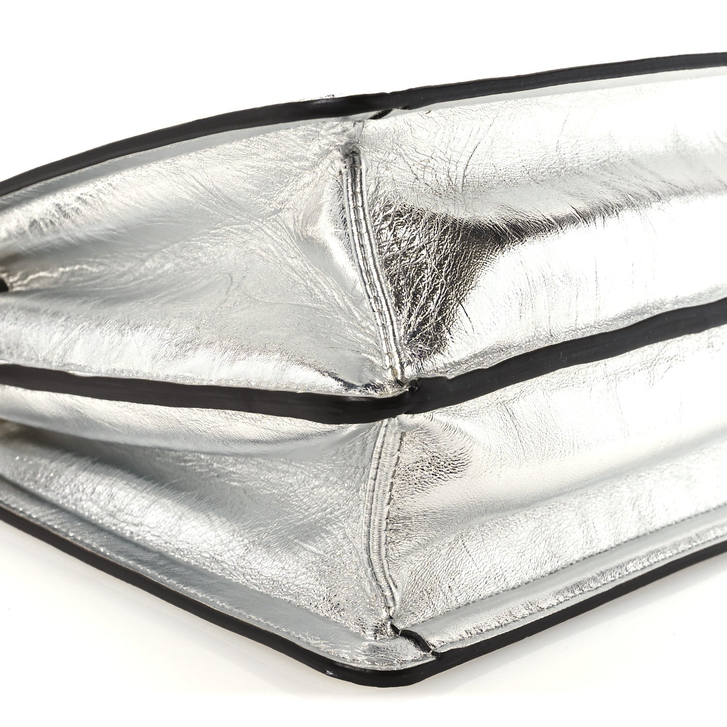 Rock Millenium Laminata Medium Peekaboo I SEE U Satchel Argento - Image 12