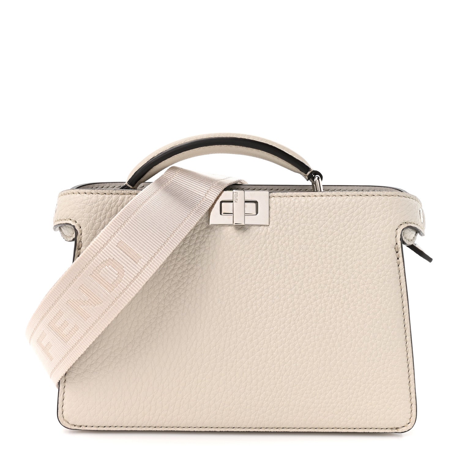Cuoio Romano Vitello Cover Bi-Color Peekaboo I See U X Cross Satchel Ghiaia Oliva
