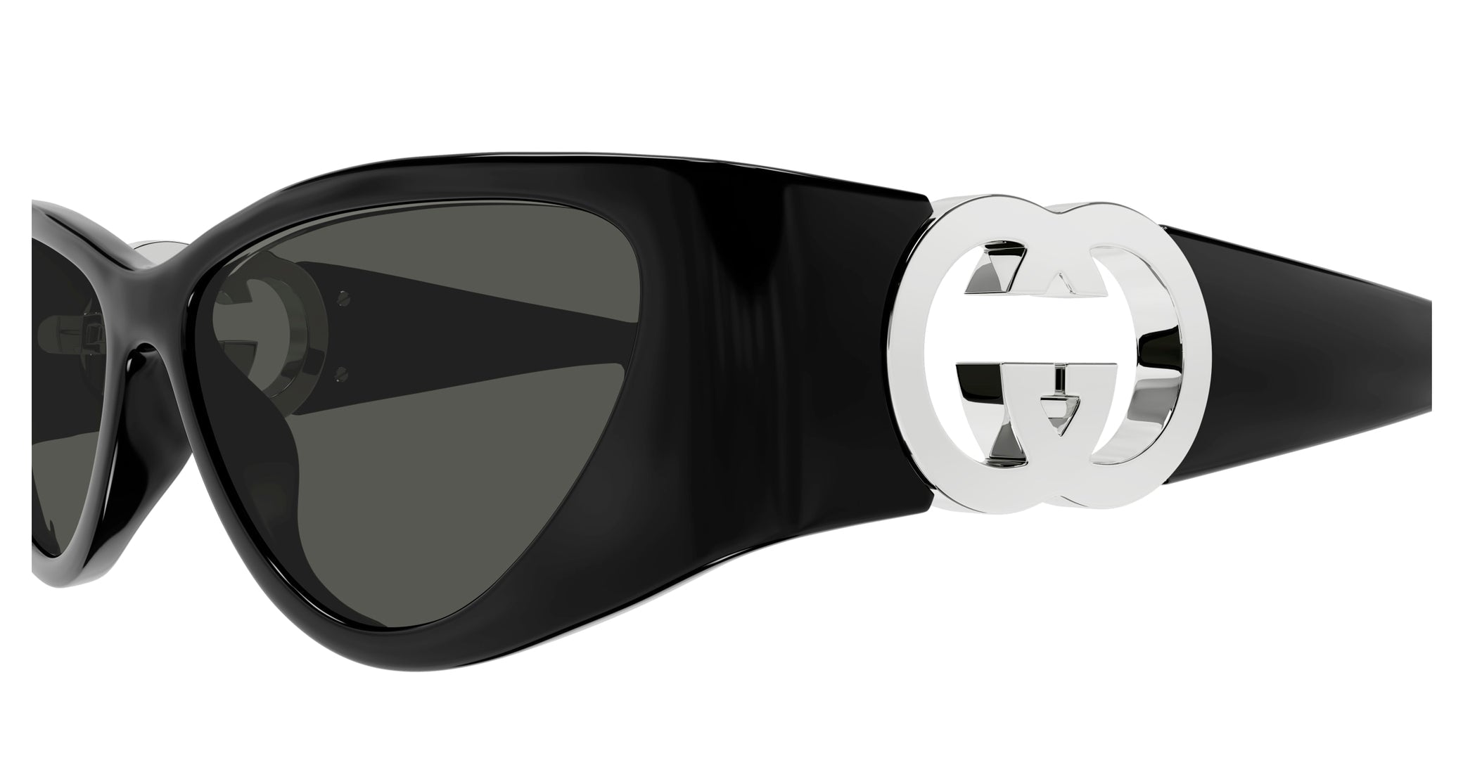 Gucci GG1824S Cat Eye Sunglasses in Black Silver - 图片 3
