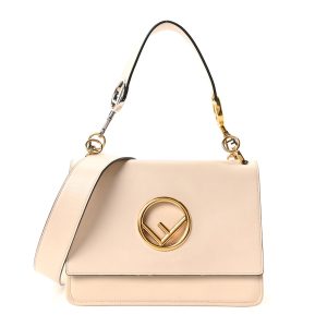 Vitello Century Opaco F is Fendi Kan I Shoulder Bag White